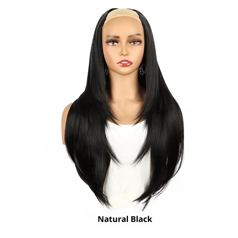 Lady's Natural Seamless Invisible Hair Extensions - Natural Black