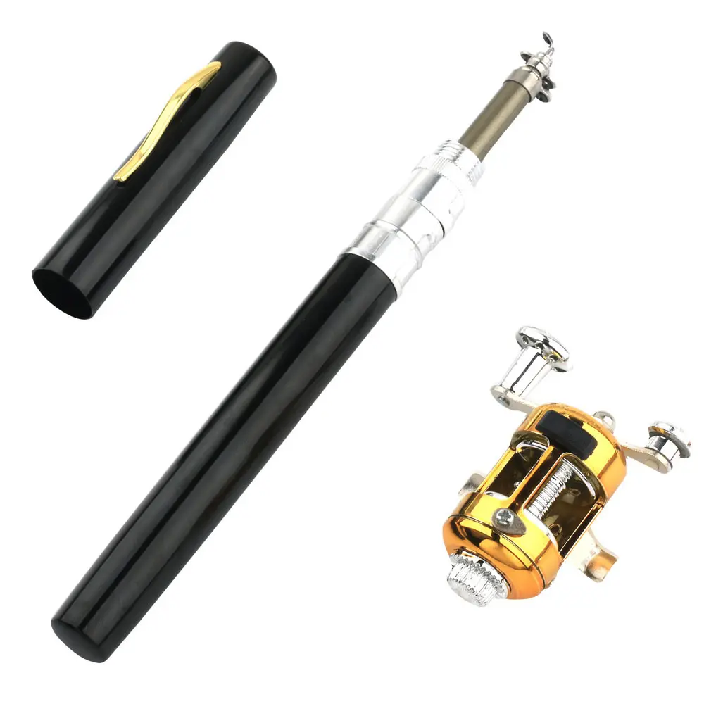 METABEST Premium Aluminum Alloy Pocket-Sized Pen Style Fishing Rod - Compact, Portable, And Ultra-Lightweight For Ice Raft, Bridge, And Travel Fishing - Perfect