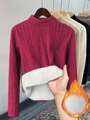 Hermal Lined Warm & Slimming Women's Long Sleeve T-Shirt