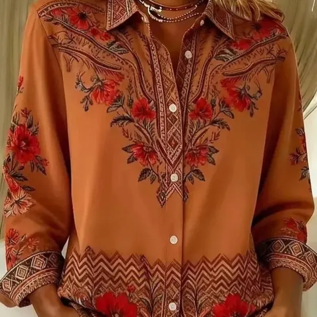 Willowbrook Plaid Long Sleeve Work Blouse