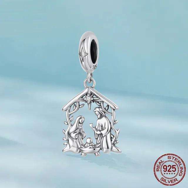 Pendant S925 Sterling Silver Happy Family DIY Jewelry Accessories Beading Scc3224 Style - Shop at LoveMi