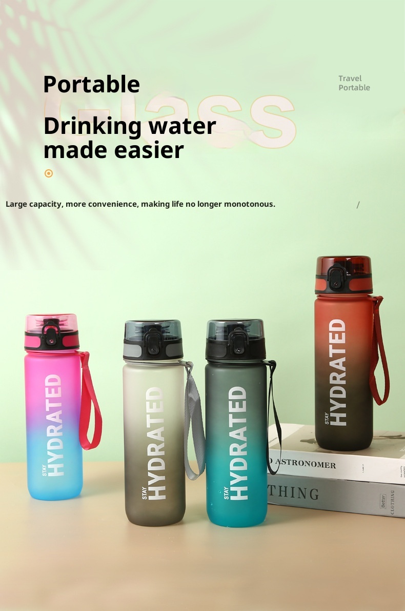 Gradient Single-layer Sports Water Bottle