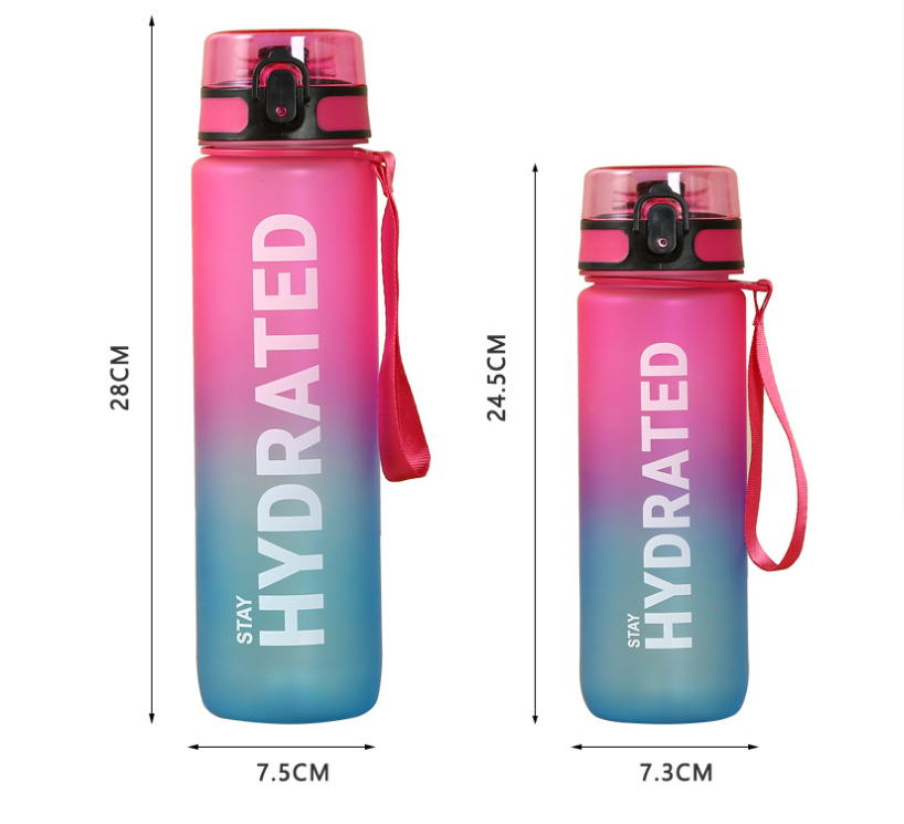 Gradient Single-layer Sports Water Bottle