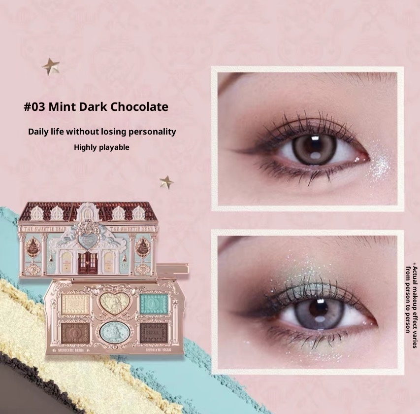 Sweetheart Bear Eyeshadow Palette Matte Shimmer Easy To Use 9