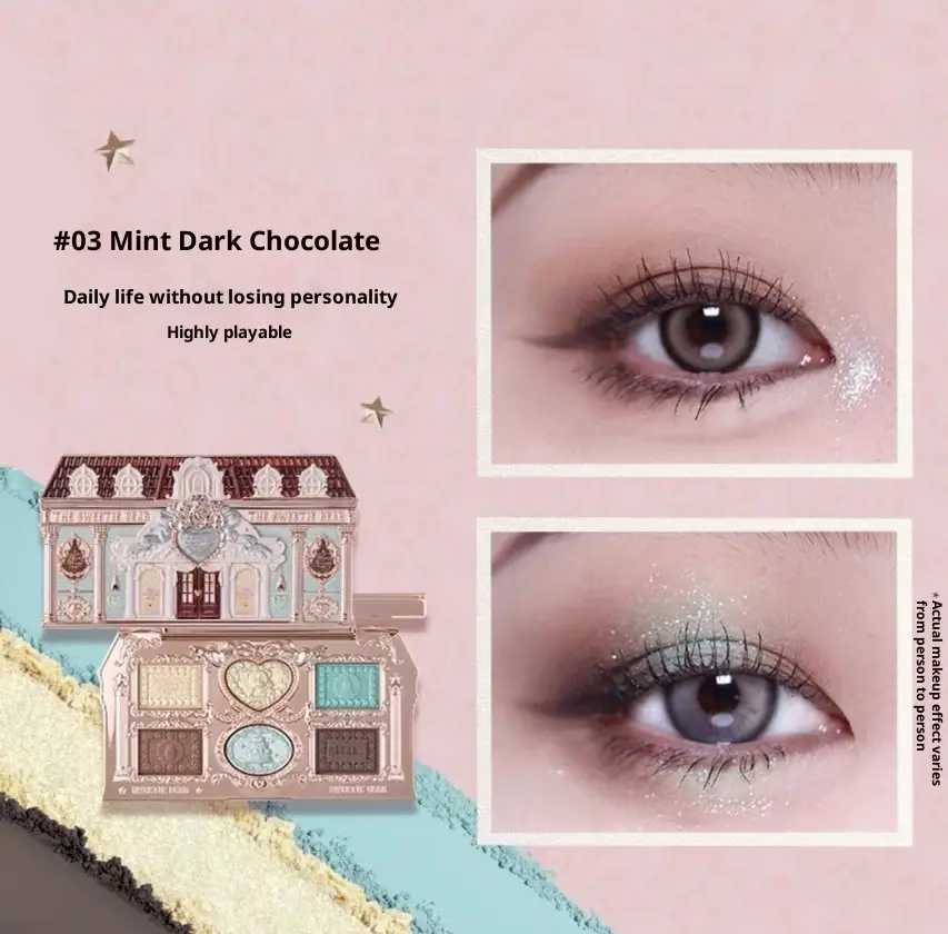 Sweetheart Bear Eyeshadow Palette Matte Shimmer Easy To Use