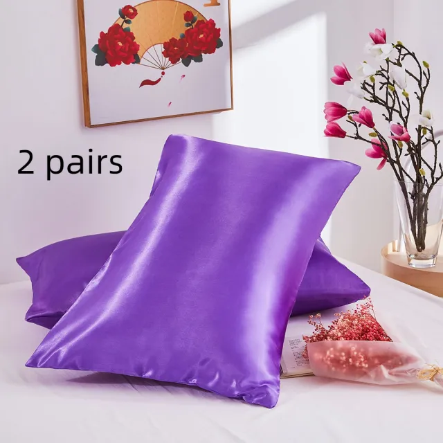 Silk Double Pillowcase Purple - Shop at LoveMi