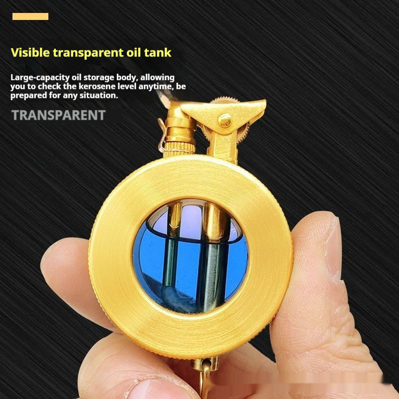 Creative Vintage Brass Kerosene Lighter Single Machine - Shop at LoveMi