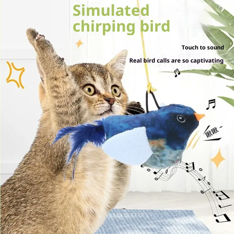 Vocal Simulation Squeaky Bird Cat Toy