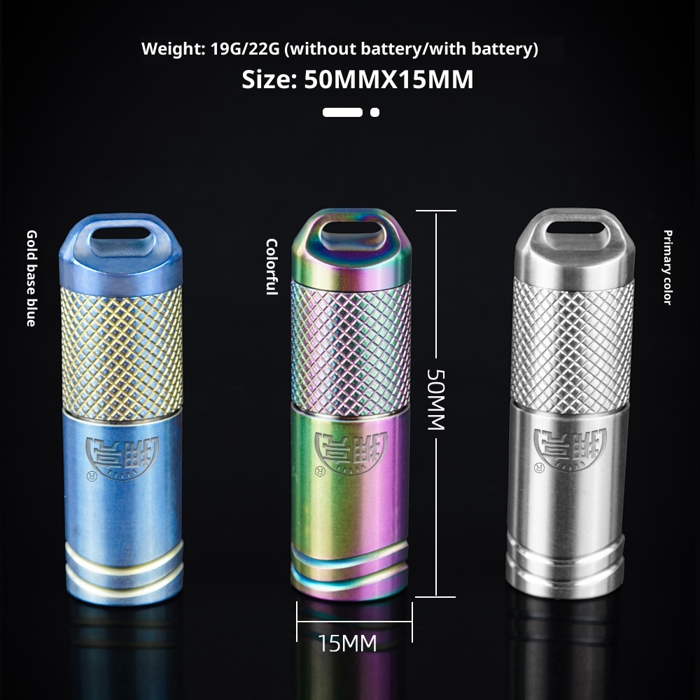 Mini Flashlight Charging Portable Titanium Alloy