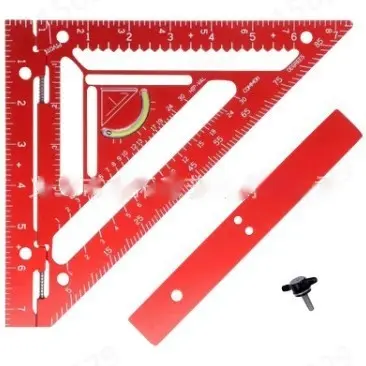 Advanced Woodworking Aluminum Ruler With Clamp Block