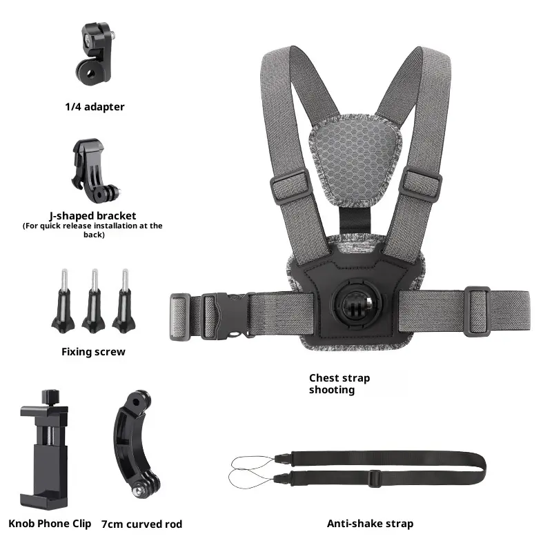 Chest Mount For Dual-camera Action Camera Setup