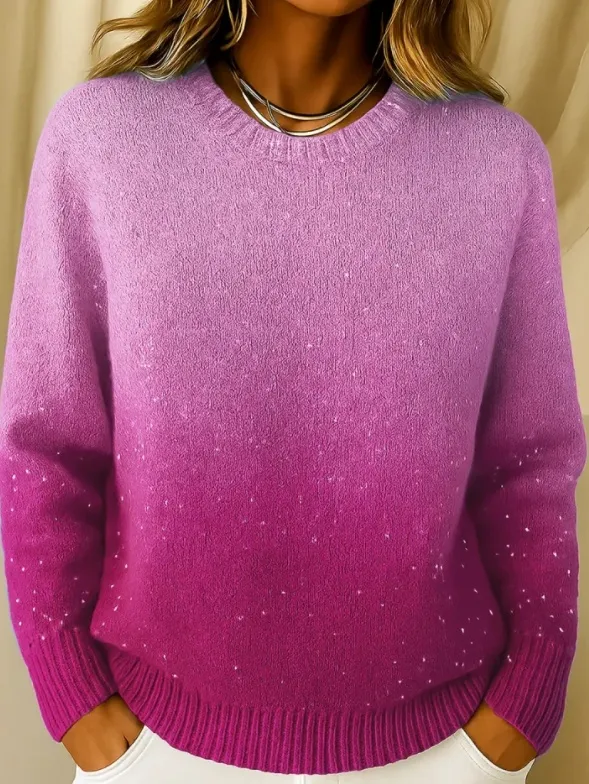 Pattern Element 3D Digital Printing Loose Casual Raglan Sweater Pink - Shop at LoveMi