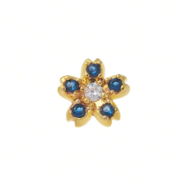 Ins Style Small Pendant Loving Heart Zircon Glass Box Necklace Blue Flowers - Shop at LoveMi