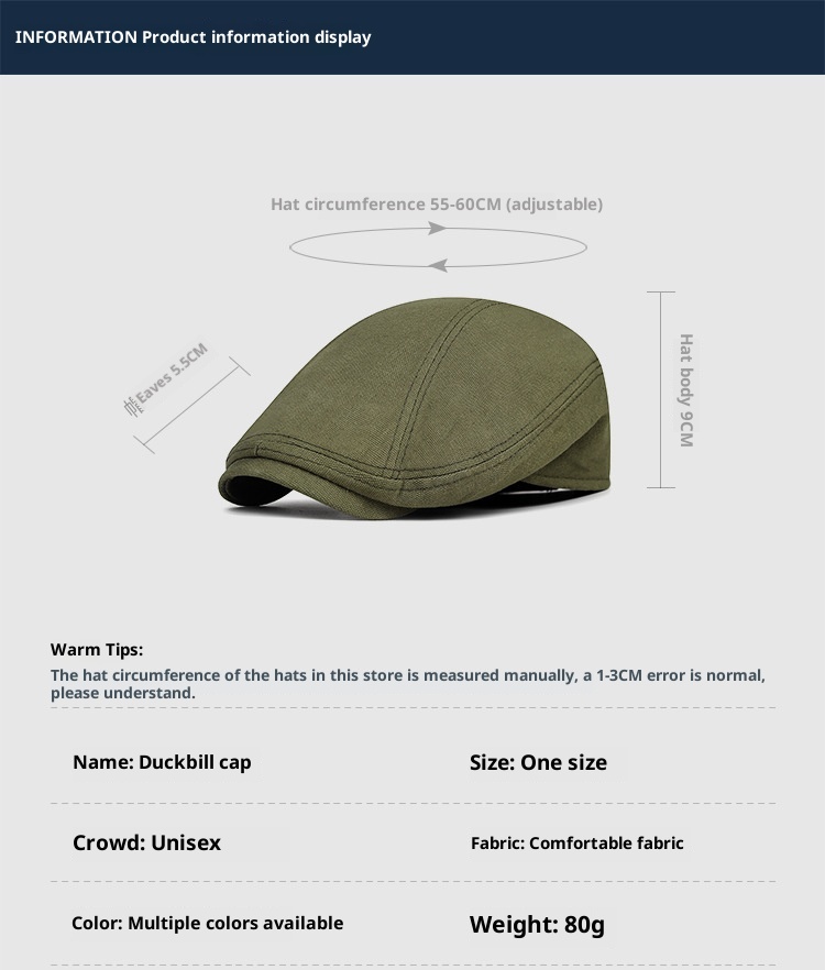 Retro British Canvas Beret Solid Color Minimalist 6 d3021106 cdad 4c12 bc91 abe213530a43 trans