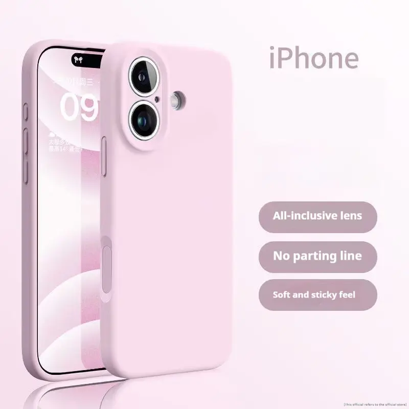 Simple Solid Color Liquid Silicone Phone Case