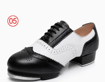 Lace-up thick heel women's shoes - Black