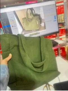 Autumn And Winter Leisure One Shoulder Shopping Bag Advanced Sensor Service Tote - Green - View 1
