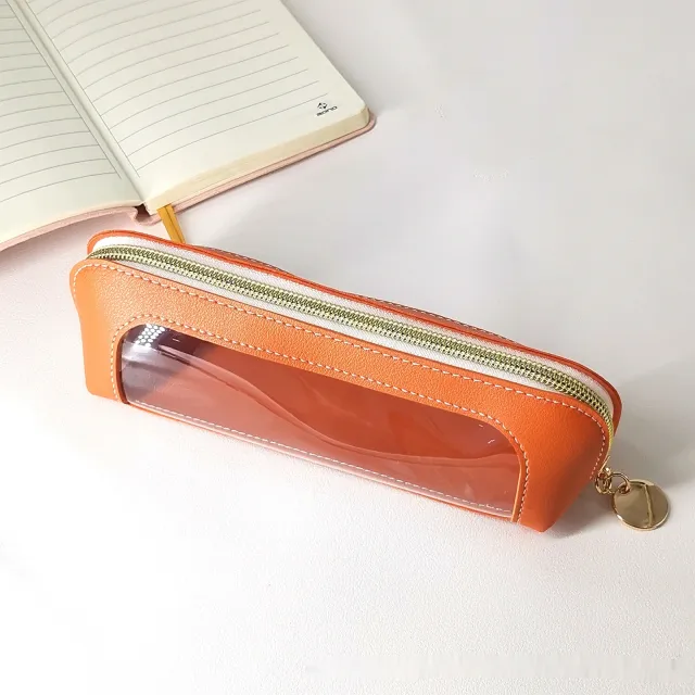 Creative New Spliced Student Stationery Bag Orange Red - Shop at LoveMi