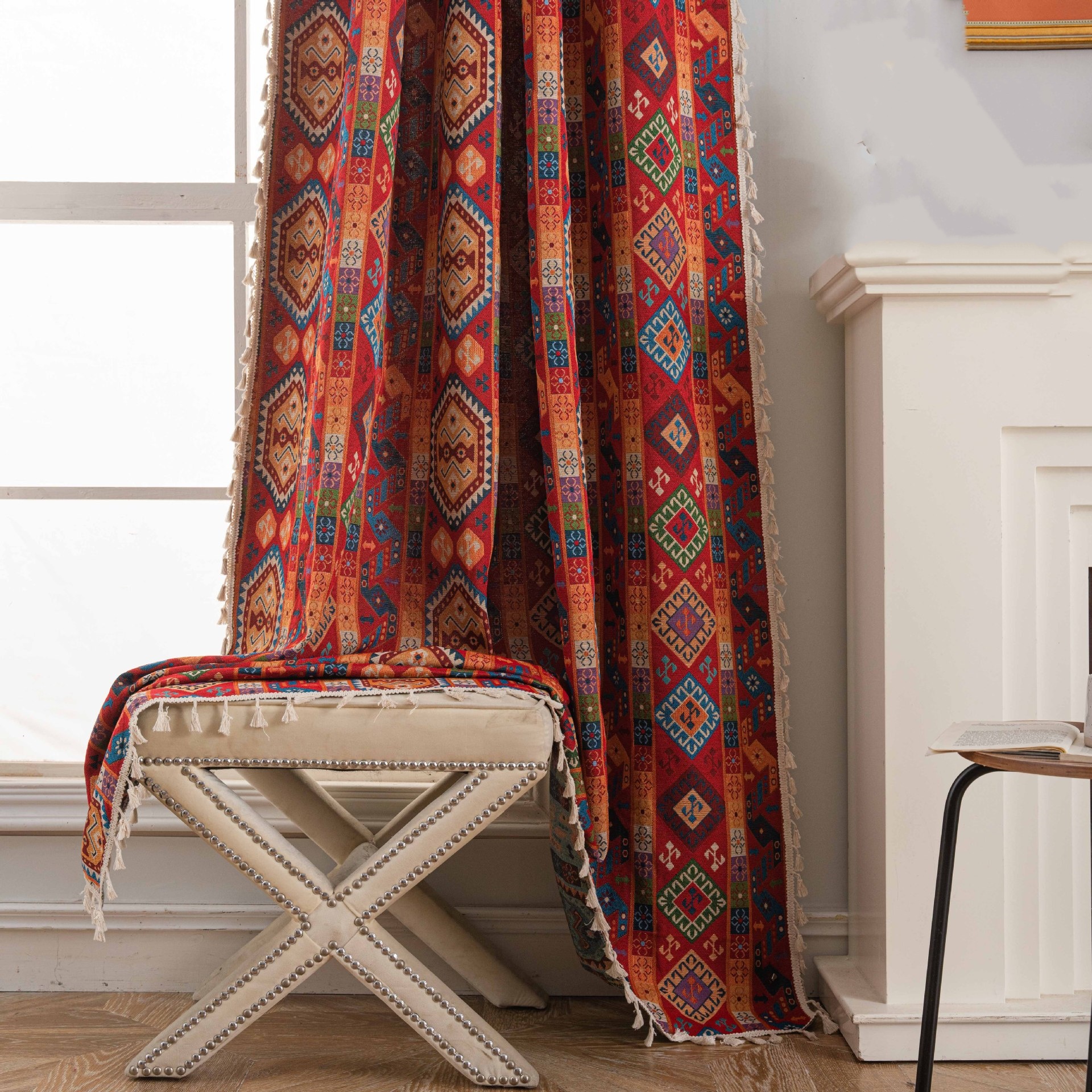 Colorful Boho Patterned Curtain