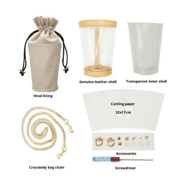 Kraft Paper Bag Transformed Into A Transparent Tote Bag Material Apricot Milk Tea Cup - Shop at LoveMi