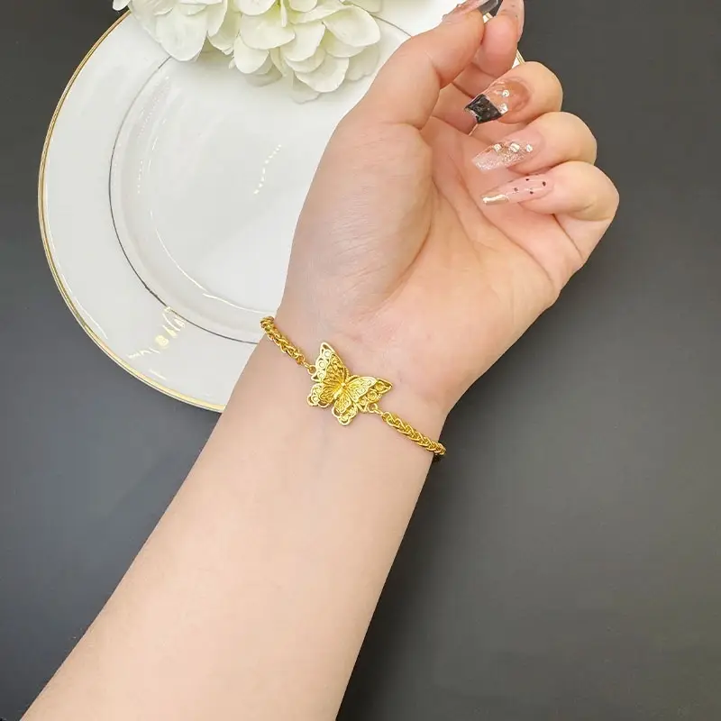 Simple And Sophisticated Hollow Butterfly Bracelet For Women