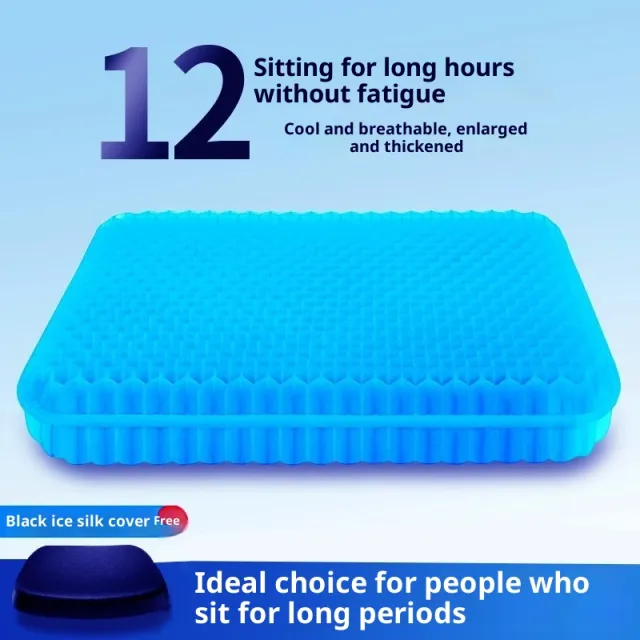 Silicone Chair Cushion Japanese Car Thickened Enlarged Long Sitting Summer Honeycomb Gel Thin - Shop at LoveMi