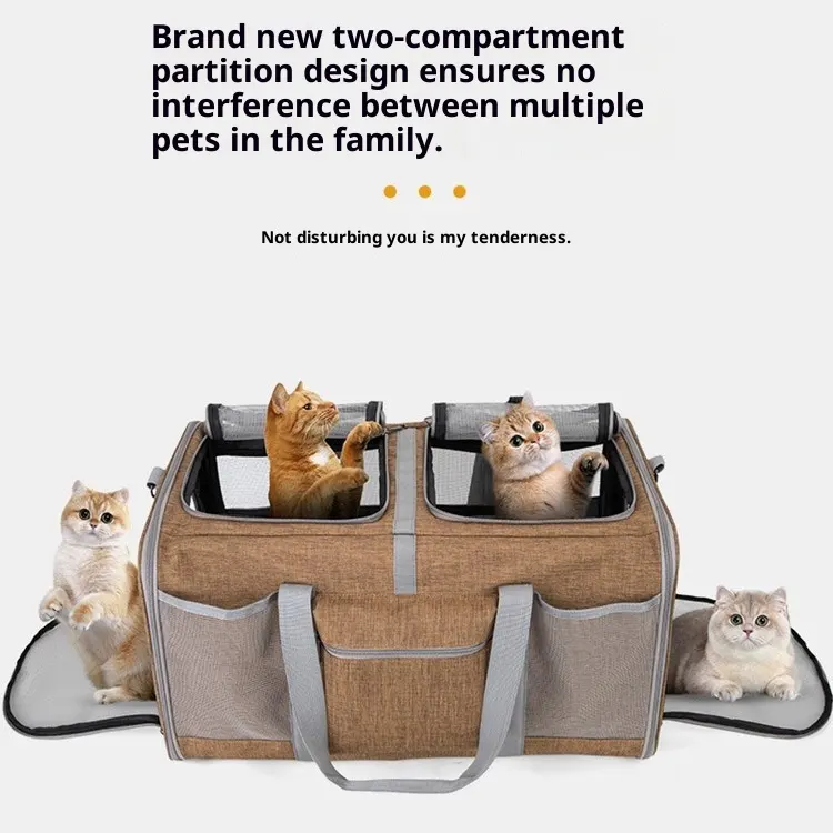Portable Foldable Universal Wheel Breathable Hand-held Cross-body Large-capacity Pet