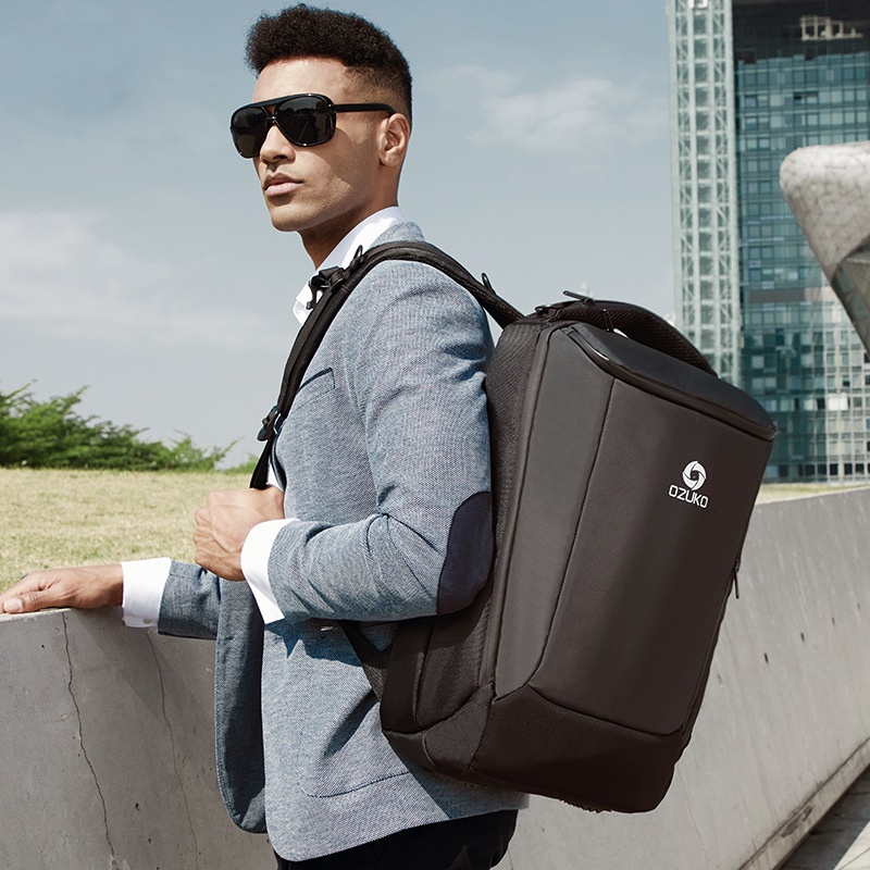 OZUKO Men’s Custom Travelling Backpack | Business Laptop Bag & School Backpack