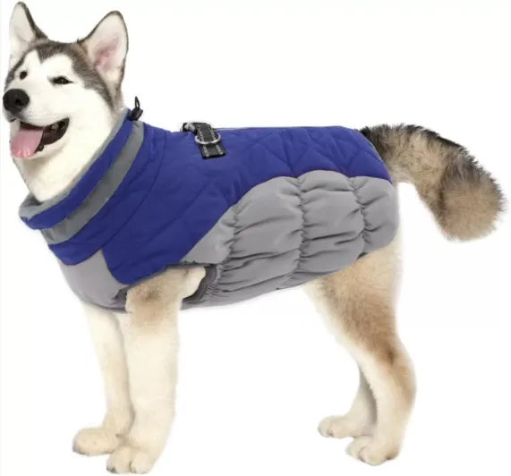 Pet Coat Waterproof Windproof Puppy Small And Medium sized Dogs Blue Gray Mf1 - Shop at LoveMi