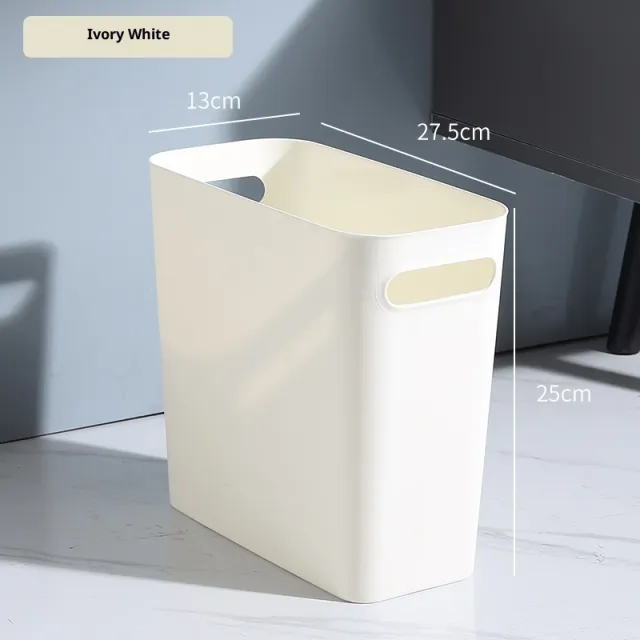 Bathroom Toilet Crevice Living Room Trash Can Household Ivory White - Shop at LoveMi
