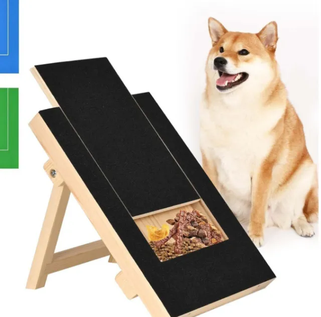 Adjustable Height Dog Scratcher Wooden Pull out Nail Scraper Wood Color - Shop at LoveMi