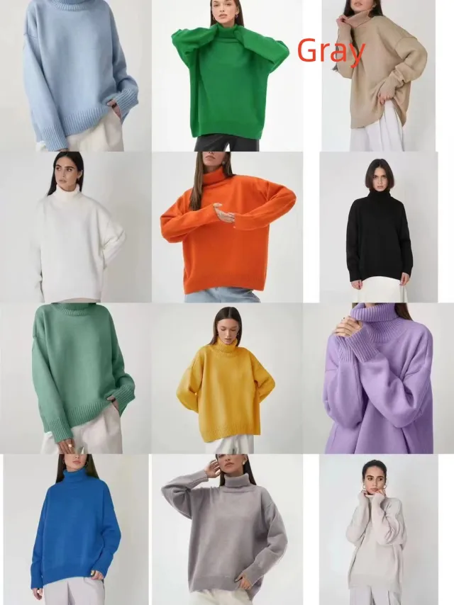 Autumn And Winter Loose All match Sweater Women Gray - Shop at LoveMi