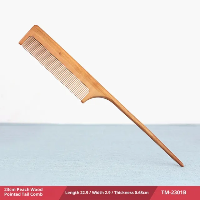 Green Sandalwood Hair Tail Comb Peach Wood Tail Comb - Shop at LoveMi