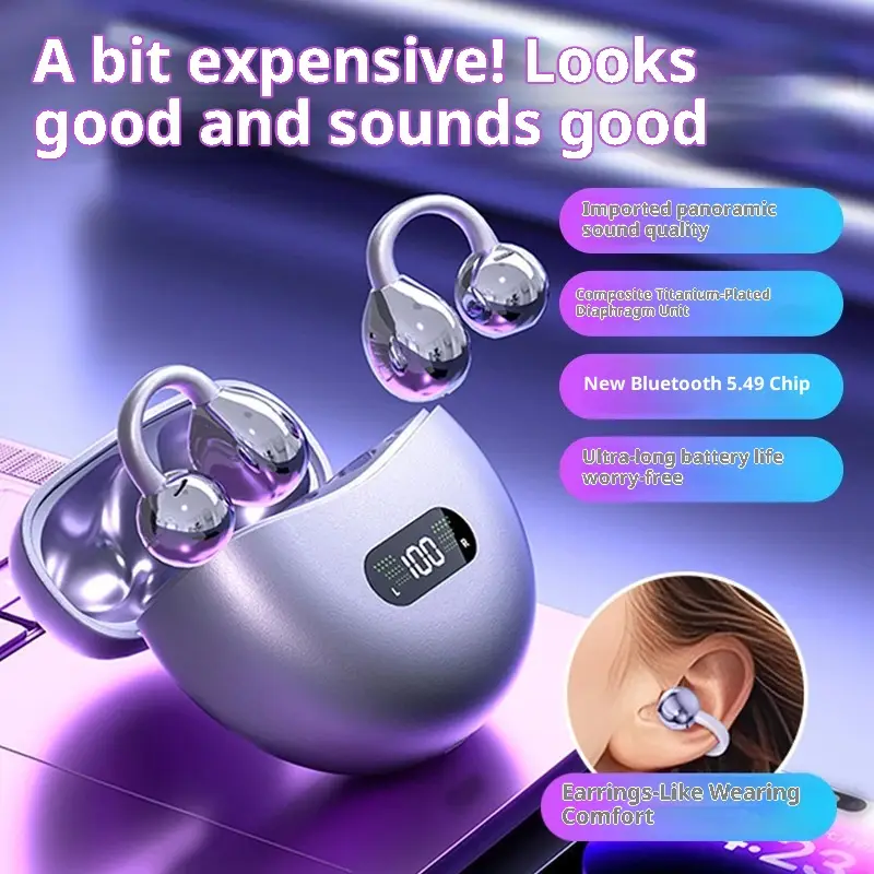 Berlin Sound Ear Clip Wireless Bluetooth Headphones