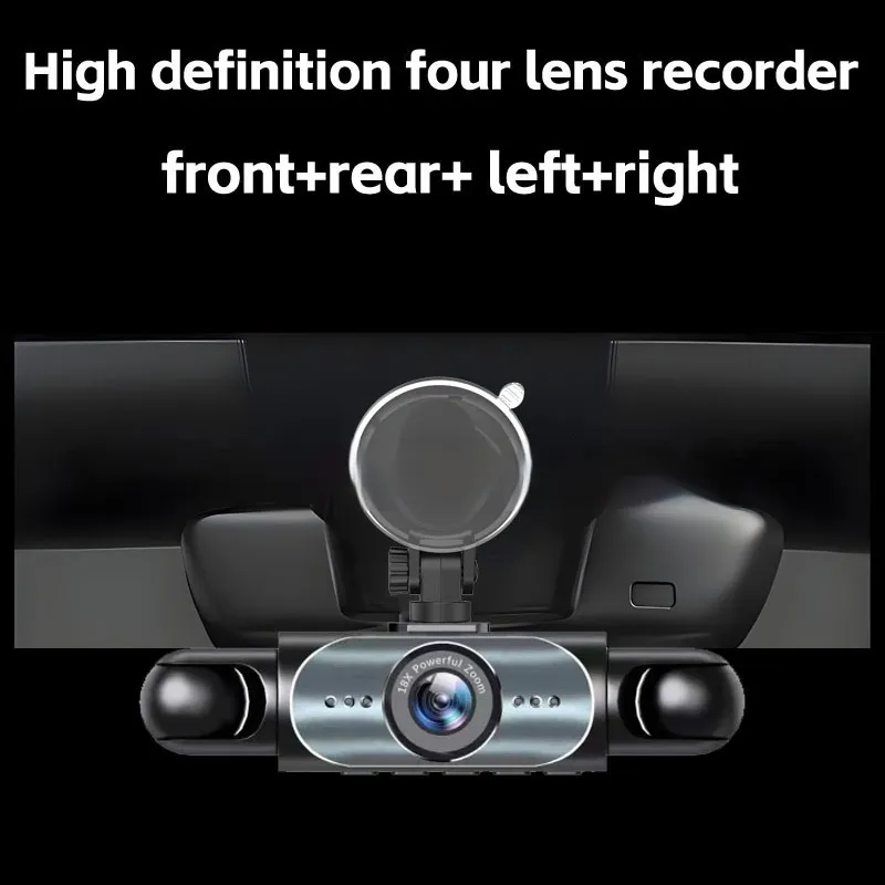 Four-lens Surveillance Dash Cam HD