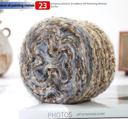 Irish Oil-painted Yarn Mohair Rainbow Yarn Large Loop