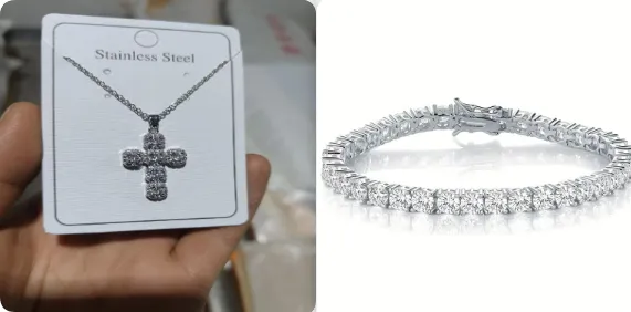 Classic 18K Gold Electroplated Zircon High grade Tennis Full Diamond Personality Bracelet Silvery - Shop at LoveMi