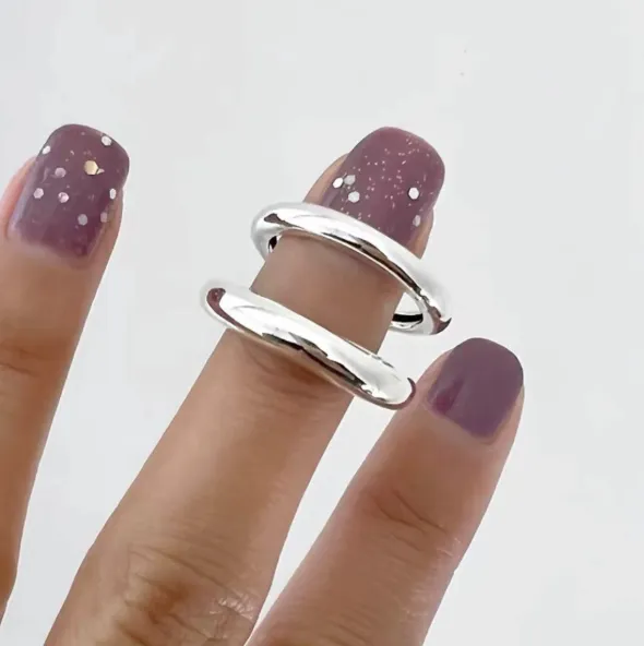 Korean style Niche Design 925 Sterling Silver Minimalist Ring For Women Style2 - Shop at LoveMi