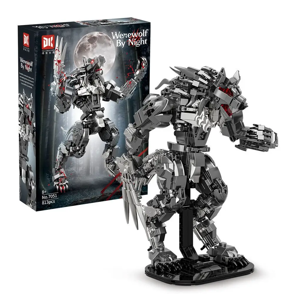 7051 Dark Werewolf Building Block Model Mecha Assembly Puzzle Toy