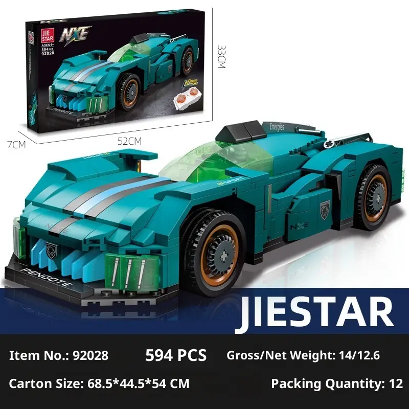 Electric Block Remote Control Car Assembly Block DIY Toy