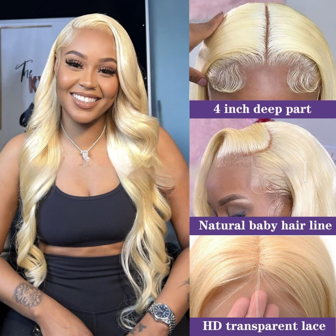 Full Human Hair Wig Headgear 3