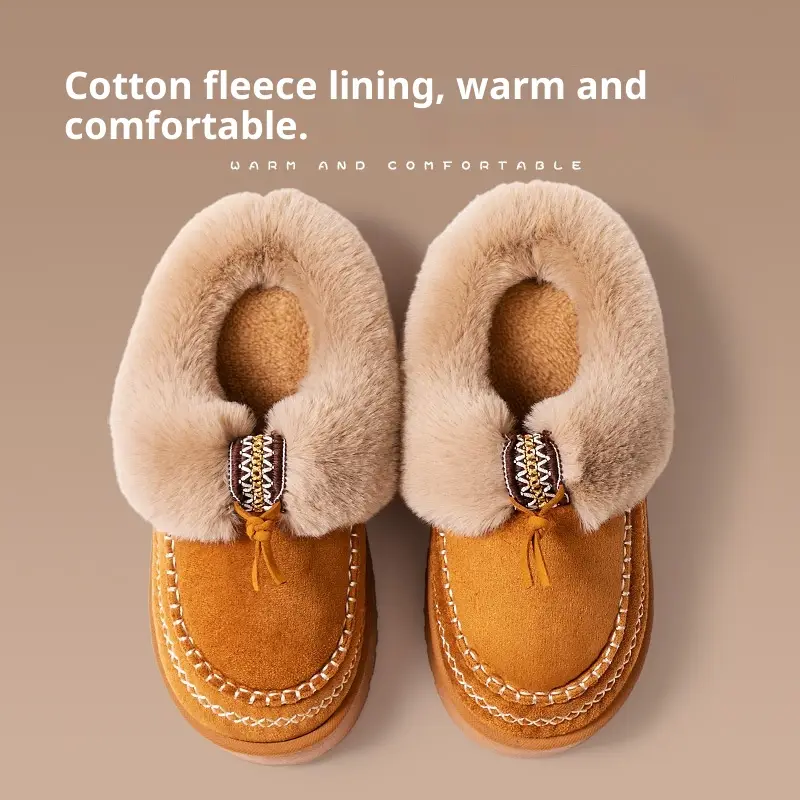 Ladies' Fleece-lined Plush Short Boots