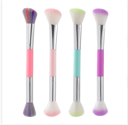 Double-headed Makeup Brush Loose Powder Blush Highlight Fiber Hair Soft