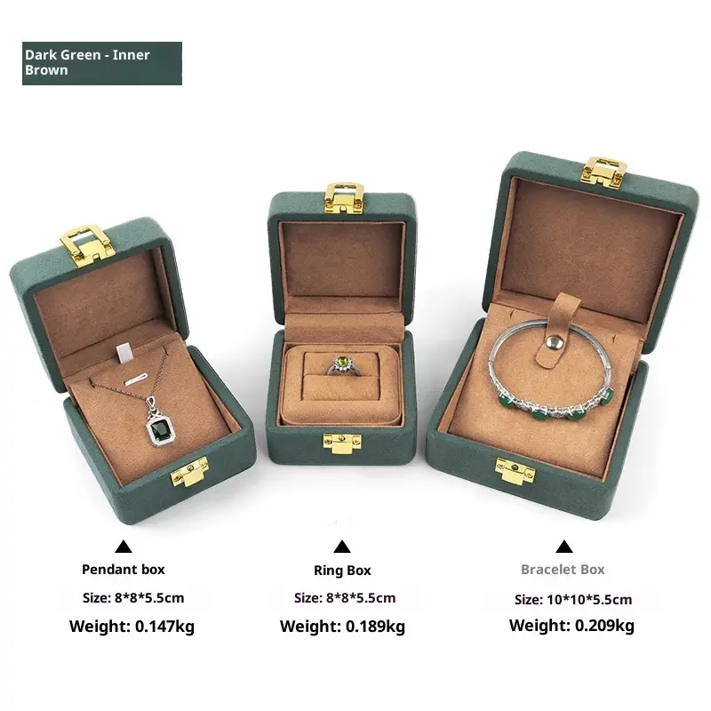 European-style Microfiber Buckle Jewelry Box