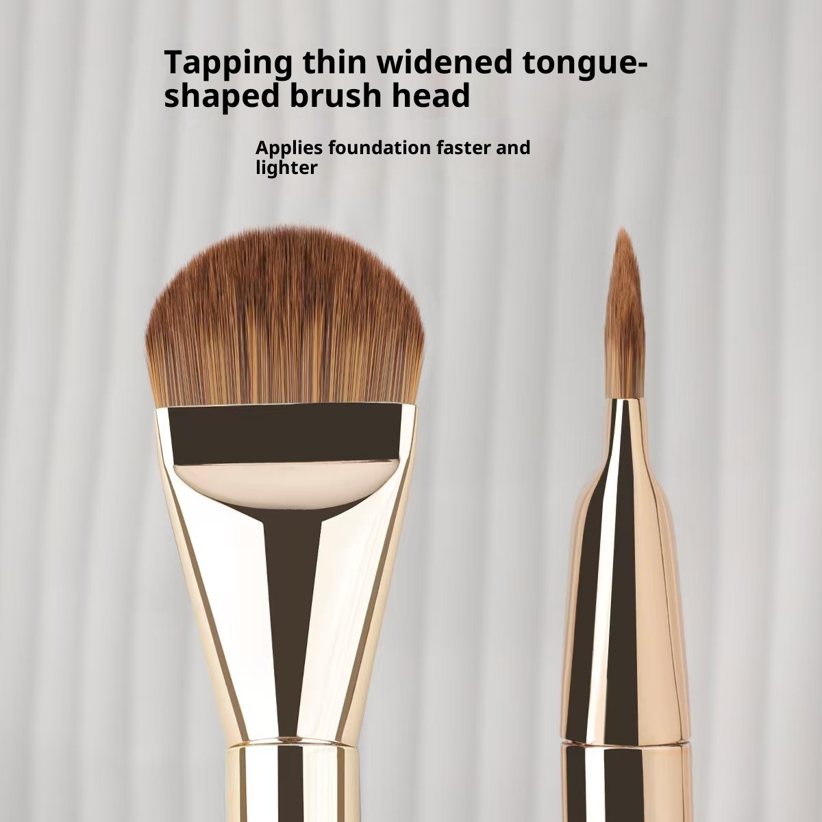 Tongue-shaped Foundation Ultra-thin Seamless Makeup Flat-head Foundation Brush 4