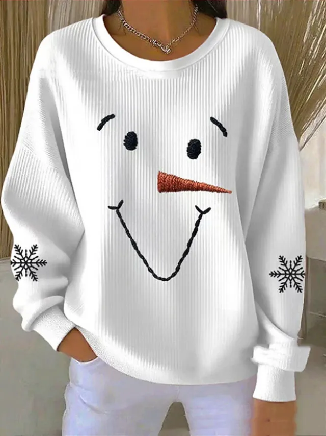 Printed Round Neck Pullover Casual Fashion Autumn And Winter Sweatshirt Xl2084 4Xl - Shop at LoveMi