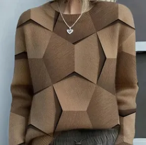 3D Digital Print Flannel Christmas Women's Round Neck Sweatshirt Autumn Winter - Czyl33-2Xl