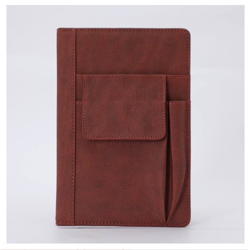 Notepad Multi-functional Pocket Planner Cloth Texture PU Leather Stationery Notebook 6