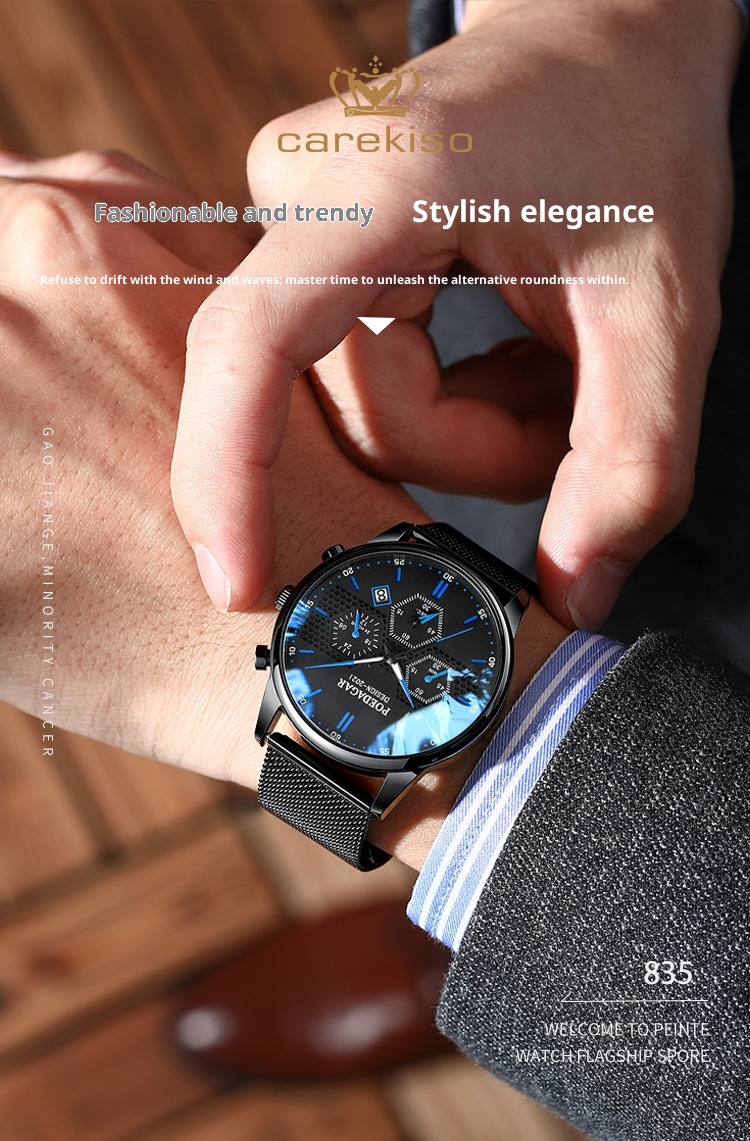 Poedagar P365 Waterproof Luminous Multifunctional Sports Quartz Watch for Men