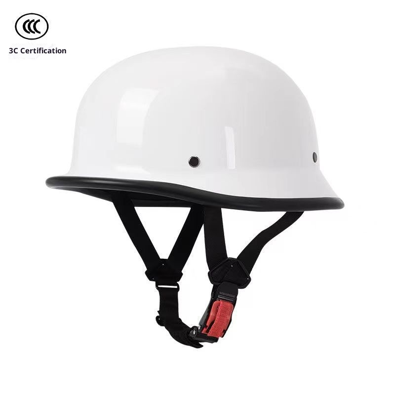 Men’s Simple Retro Motorcycle Soldier Steel Helmet
